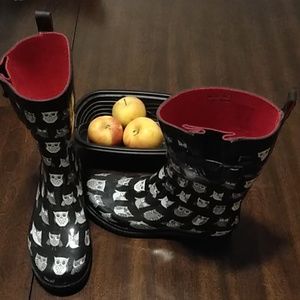 Owl Print Capelli Rain Boots